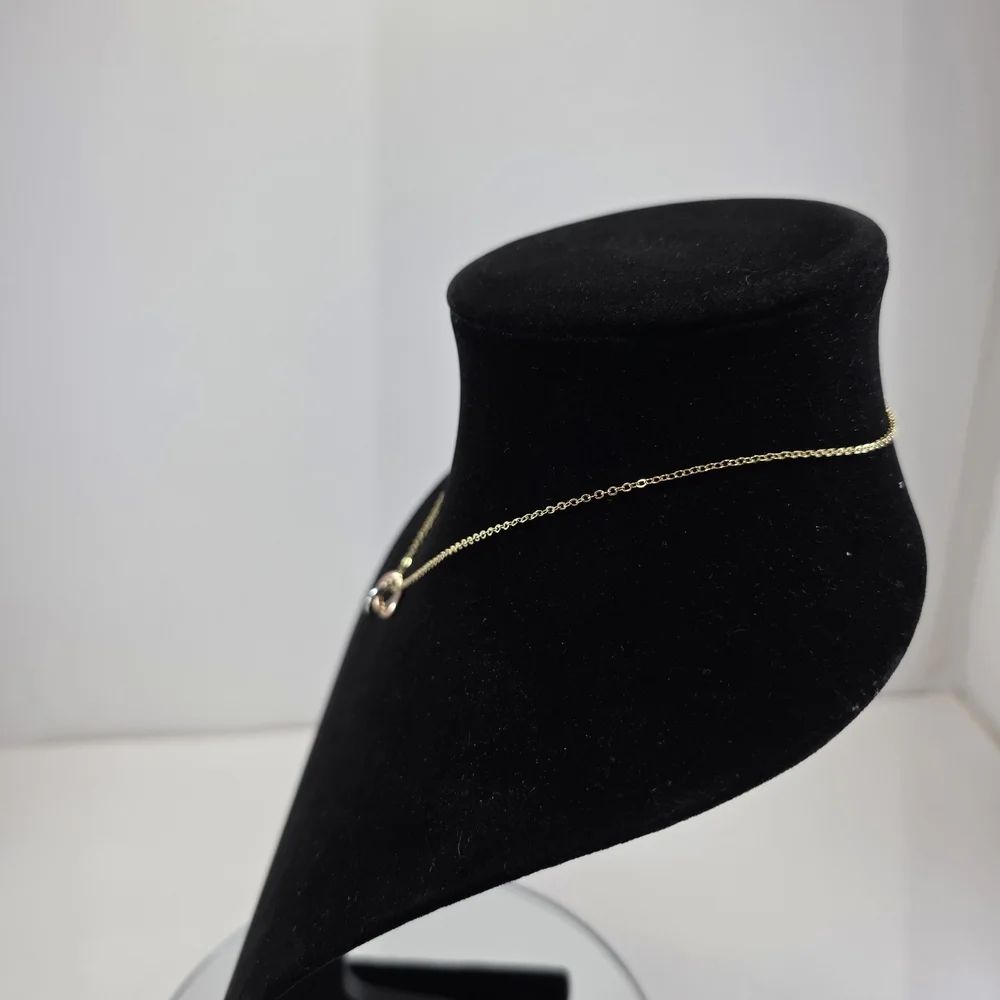Elegant Gold Plated Necklace with Interlocking Rings